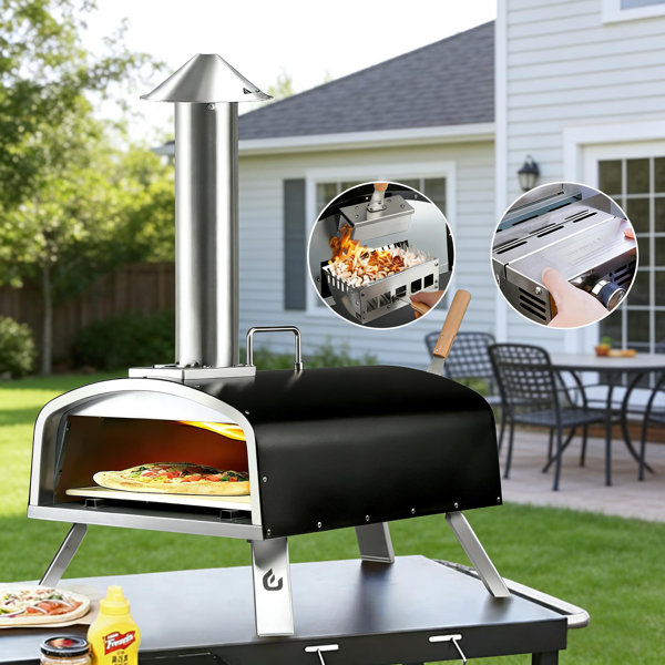 Pizzello Propane & Wood Fired Stainless Steel Outdoor Pizza Oven, 7 (originally 0)